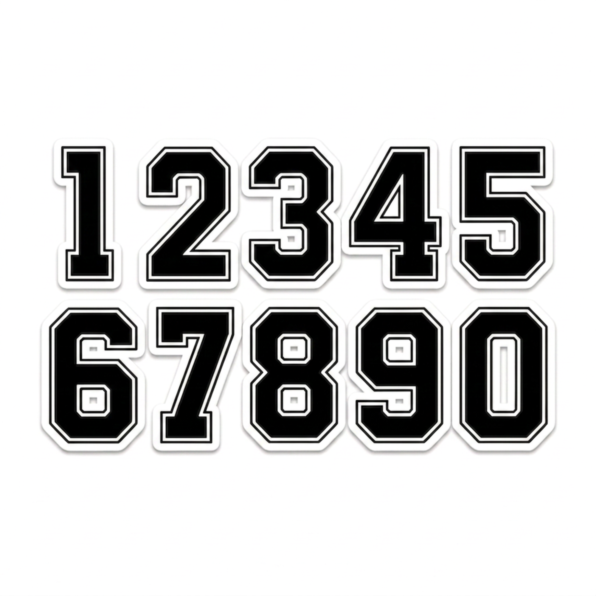 RipKings Premium Custom Player Number Helmet Stickers Starter Pack with 12 durable decals for sports helmets.