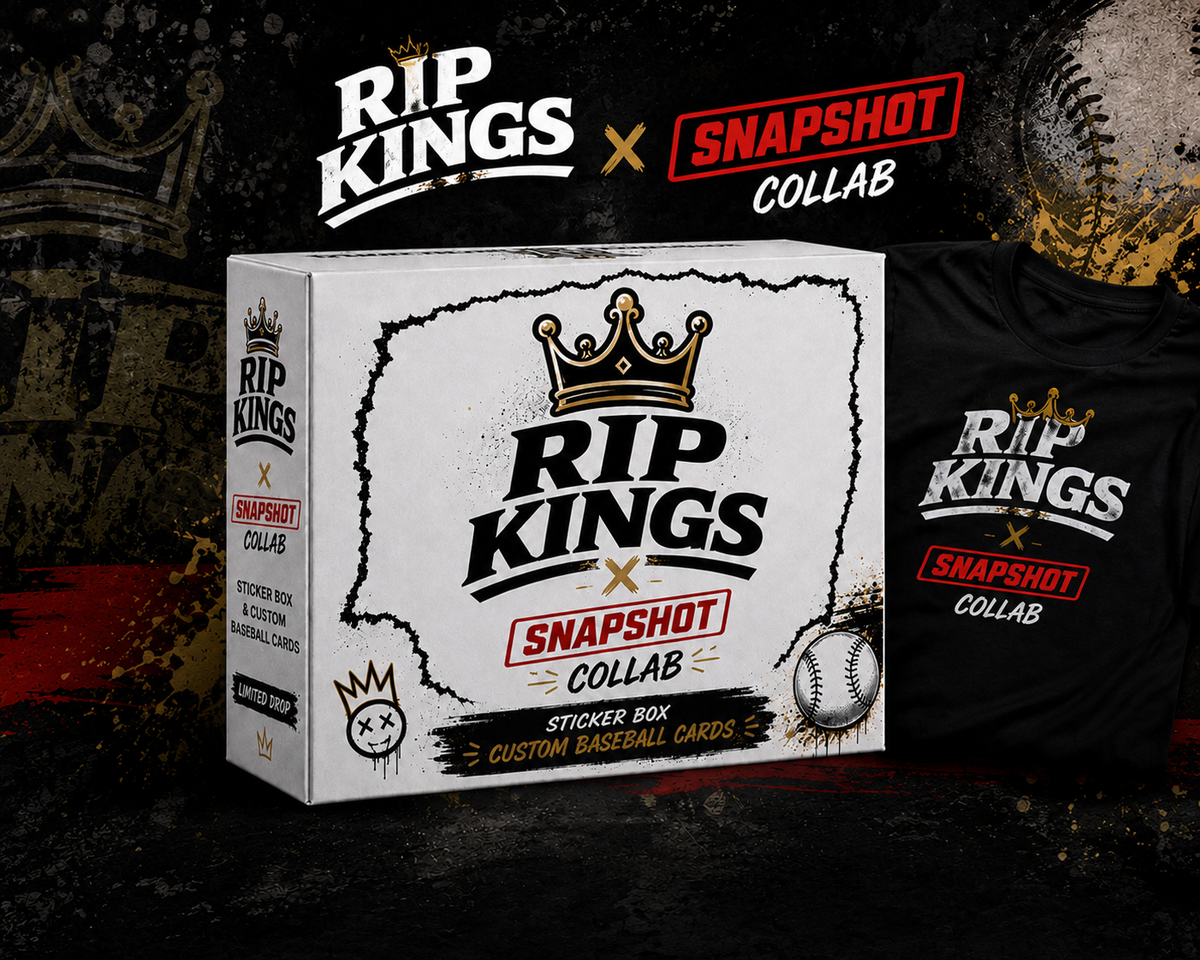 RipKings x Snapshot collectors box featuring limited edition artwork and packaging for collectible sneaker enthusiasts.