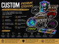 Custom premium RipKings sticker featuring bold, vibrant design on a glossy surface, perfect for decorating devices or personal items.