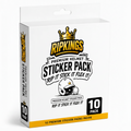 RipKings Premium helmet sticker 10-pack bundle showing colorful, durable decals with RipKings branding on a plain background.